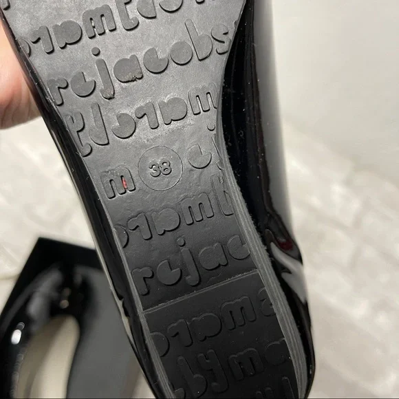 NWOT  Marc Jacobs black patent leather wedges 8 - Picture 10 of 10